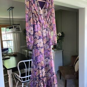 Lulus floral wrap dress